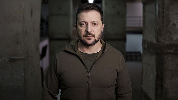 President Volodymyr Zelensky said he is considering replacing many of Ukraine’s leaders. Zelensky is seen here posing for a photo in November in Kharkiv, Ukraine.
Mandatory Credit:	Felipe Dana/AP