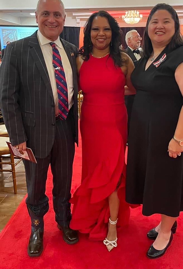 Burt and Sandra Levine with Missouri City Council Member Monica Riley