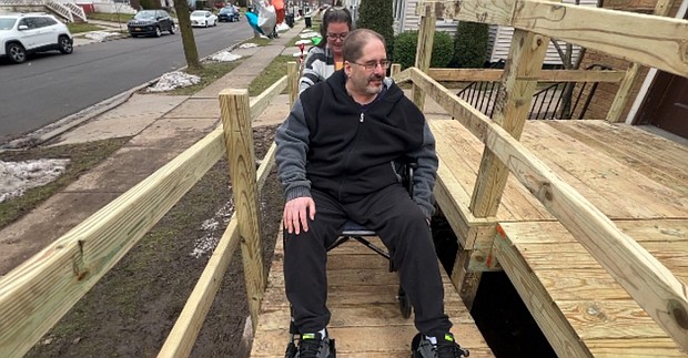 A group of childhood friends came together to build a ramp for their friend who returned home after spending over six months in the hospital.
Mandatory Credit:	WKBW