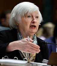 Treasury Secretary Janet Yellen on Capitol Hill in March 2023 in Washington, DC.
Mandatory Credit:	Chip Somodevilla/Getty Images