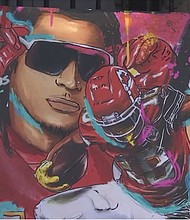 Kansas City artist, Deante Howard, captures the magic of the Chiefs on canvas ahead of Super Bowl LVIII.
Mandatory Credit:	KCTV