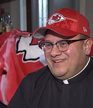 The Kansas City Chiefs Catholic Chaplain, Father Richard Rocha, shares how he inspires the reigning Chiefs champions.
Mandatory Credit:	KCTV