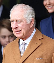 Britain's King Charles III, pictured here on December 25, 2023, has cancer.
Mandatory Credit:	Adrian Dennis/AFP/Getty Images