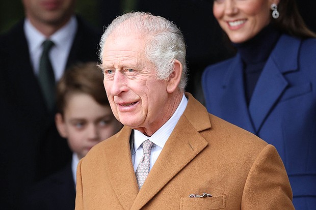Britain's King Charles III, pictured here on December 25, 2023, has cancer.
Mandatory Credit:	Adrian Dennis/AFP/Getty Images
