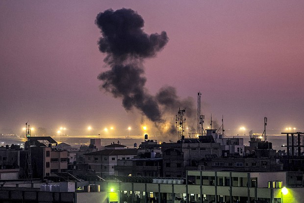 Smoke billows during Israeli bombardment in Rafah on the southern Gaza Strip on Tuesday amid ongoing battles between Israel and the Palestinian militant group Hamas.
Mandatory Credit:	Mahmud Hams/AFP/Getty Images