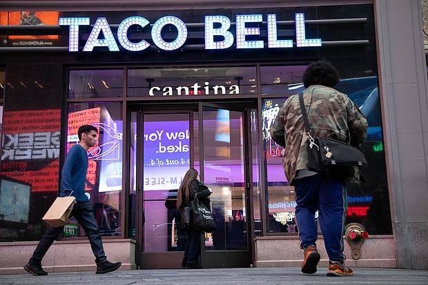 A Taco Bell restaurant in New York.
Mandatory Credit:	Michael Nagle/Bloomberg/Getty Images