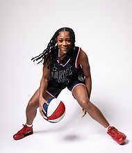 former Louisiana State University (LSU) star and WNBA draftee, Alexis Morris is now with the Harlem Globetrotters