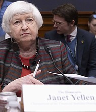 Treasury Secretary Janet Yellen testifies on Capitol Hill in Washington, DC, on February 6, 2024.
Mandatory Credit:	Roberto Schmidt/AFP/Getty Images