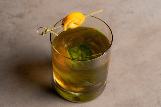 Taste Kitchen + Bar’s " Basil Old Fashioned" highlights Uncle Nearest Rye, with delicate flavors of Rhubarb, Basil, Pineapple, and Orange Zest for the restaurant’s Uncle Nearest Challenge giveback.