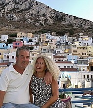 Matt and Cristina love to travel together. Here they are in Greece, a favorite destination.
Mandatory Credit:	Matt Reinecke and Cristina Farina