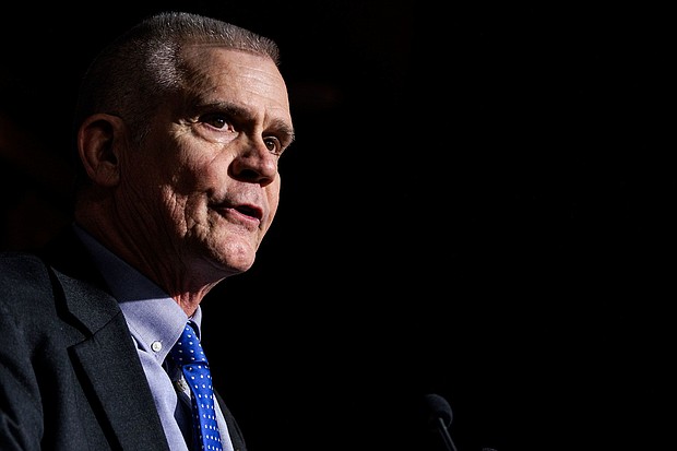 Montana Rep. Matt Rosendale speaks during a news conference in Washington, DC, in January 2024.
Mandatory Credit:	Samuel Corum/Getty Images