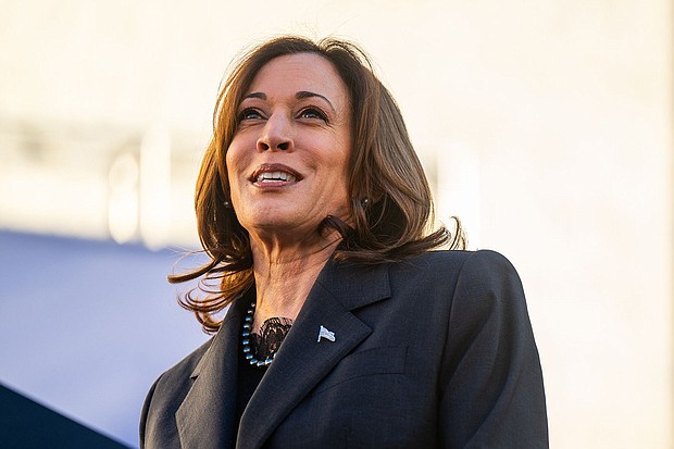 U.S. Vice President Kamala Harris speaks during a 'First In The Nation' campaign rally at South Carolina State University on February 2, 2024 in Orangeburg, South Carolina.
Mandatory Credit:	Brandon Bell/Getty Images