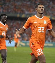 Sébastien Haller completed the comeback with a winner in the 81st minute.
Mandatory Credit:	Themba Hadebe/AP