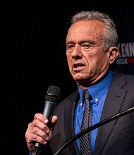 Robert F. Kennedy Jr. apologized to members of his family who objected to a new TV ad released Sunday during the Super Bowl. Kennedy is pictured here in October 2023.
Mandatory Credit:	Eva Marie Uzcategui/Getty Images