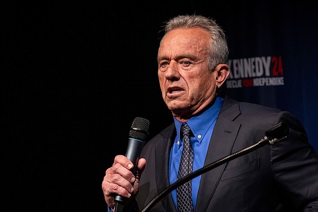 Robert F. Kennedy Jr. apologized to members of his family who objected to a new TV ad released Sunday during the Super Bowl. Kennedy is pictured here in October 2023.
Mandatory Credit:	Eva Marie Uzcategui/Getty Images