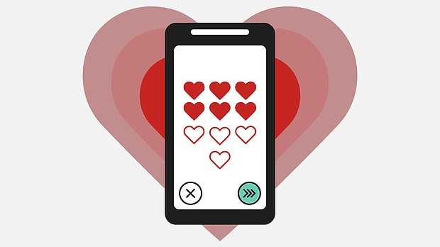 The popularity of dating apps has remained steady despite a slight decline in overall downloads in recent years.
Mandatory Credit:	Rachel Wilson