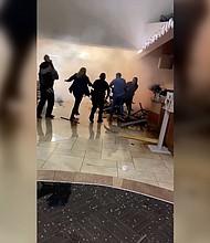 Stephen Hughes was at St. David’s North Austin Medical Center on Tuesday night waiting for his wife to come out of surgery when he heard a loud bang. Moments later, Hughes realized a vehicle had crashed into the emergency room.
Mandatory Credit:	Courtesy Stephen Hughes