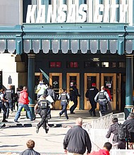 Law enforcement and medical personnel respond to a shooting at Union Station during the Kansas City Chiefs Super Bowl LVIII victory parade on February 14, 2024 in Kansas City, Missouri.
Mandatory Credit:	Jamie Squire/Getty Images