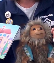 Sammy the Sasquatch teaches young Portland, Oregon students how to be safe.
Mandatory Credit:	KPTV