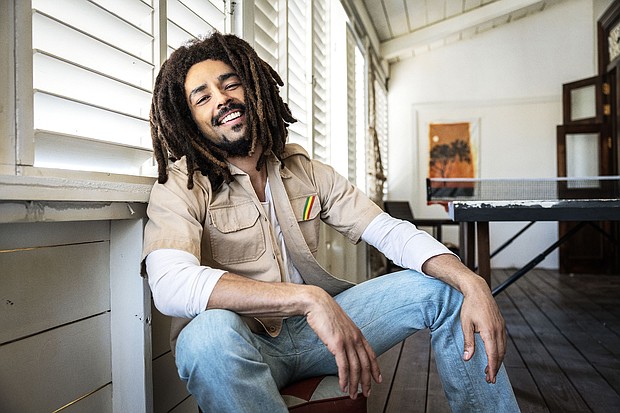 Kingsley Ben-Adir as Bob Marley in "Bob Marley: One Love."
Mandatory Credit:	Chiabella James/Paramount Pictures