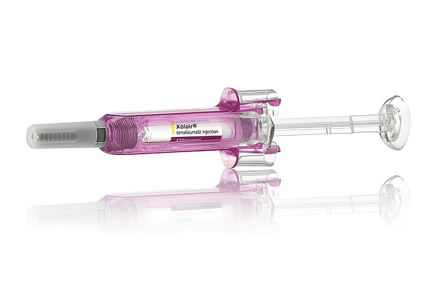 Xolair was originally approved in 2003 to treat moderate to severe persistent allergic asthma in certain patients.
Mandatory Credit:	Genentech