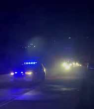 Law enforcement and public safety personnel are pictured on their way to help assist in the search efforts for Deputy R.J. Leonard.
Mandatory Credit:	Hamilton County Sheriff's Office - TN /Facebook