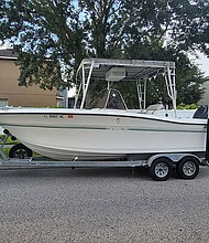 Authorities are searching for four lost fishermen who were in a 1995 23-foot white SportCraft.
Mandatory Credit:	Venice Police Department