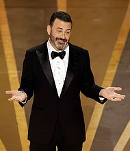 Jimmy Kimmel at the Oscars in 2023.
Mandatory Credit:	Kevin Winter/Getty Images