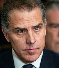 Hunter Biden is pictured outside a House Oversight Committee meeting on January 10, in Washington, DC.
Mandatory Credit:	Kent Nishimura/Getty Images