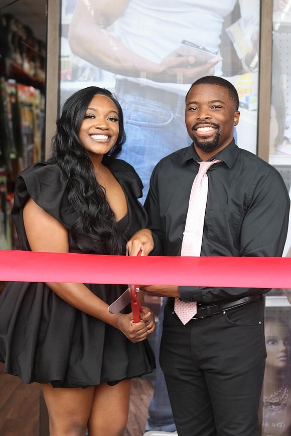 Jessica Abbey and Oscar Mabry's launch their first H-Town Beauty Supply storefront in Houston, Texas.
