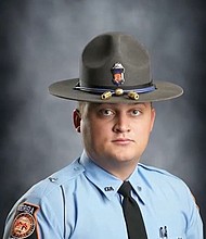 Georgia state trooper Chase Redner died after being hit by a car while investigating a fatal pedestrian crash.
Mandatory Credit:	Dawson County Sheriff's Office/WANF