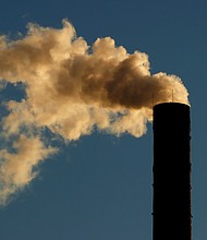 A smoke stack on a building as the sun rises on January 27, 2023, in Hoboken, New Jersey.
Mandatory Credit:	Gary Hershorn/Corbis News/Getty Images via CNN Newsource