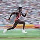 Lewis competes in the long jump at the 1984 Olympic Games in Los Angeles.
Mandatory Credit:	David Cannon/Getty Images