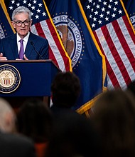 US Federal Reserve chair Jerome Powell holds a news conference after a Federal Open Market Committee meeting in Washington, DC, on January 31, 2024.
Mandatory Credit:	Julia Nikhinson/AFP/Getty Images via CNN Newsource