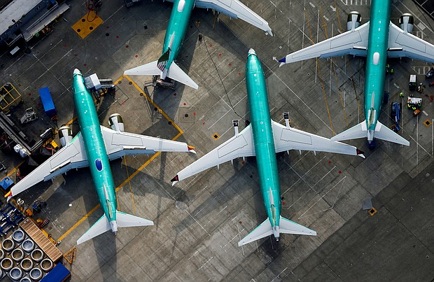 A 2019 aerial photo shows Boeing 737 MAX airplanes parked on the tarmac at the Boeing Factory in Renton, Washington.
Mandatory Credit:	Lindsey Wasson/Reuters/File via CNN Newsource