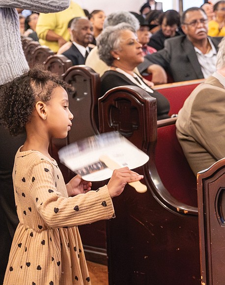 Riley Bridges, 5, is one of many participants in the First African Baptist Church’s Music and Fine Arts Black History program on Sunday, Feb. 11.