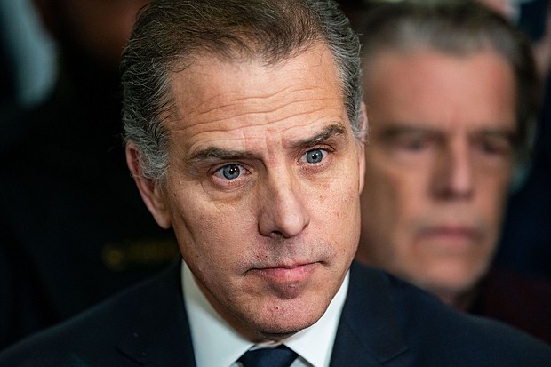 Hunter Biden is pictured outside a House Oversight Committee meeting on January 10, in Washington, DC.
Mandatory Credit:	Kent Nishimura/Getty Images via CNN Newsource