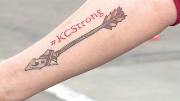 People are showing unique ways of honoring the victims of the Chiefs rally shooting, including one Kansas City native who has made the phrase "KC Strong" a permanent fixture in her life.
Mandatory Credit:	KSHB via CNN Newsource