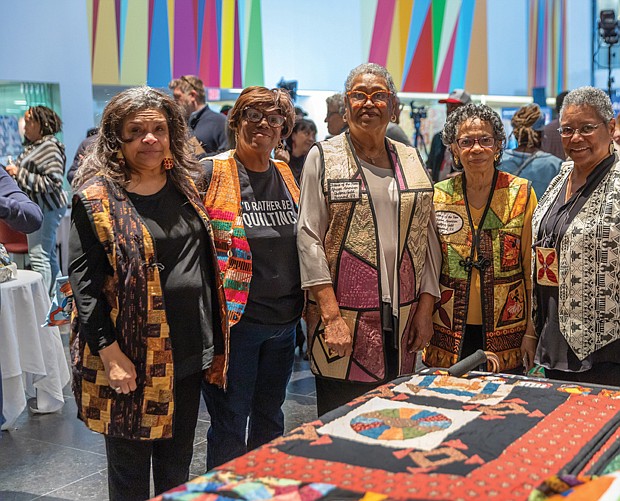 The Sisters of the Yam African American Quilters Guild, a Richmond-based group founded in 2001 with a mission centered on the healing power of fabric and the preservation of quilting as an art form, were special guests at the Community Makers event.
Group members include, from left, Mary Lauderdale, Janice Braggs, Grace McClendon, Cheryl Jarrett and Faye Greene.