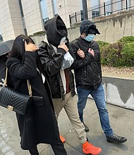 Alexander Smirnov, middle, leaves court in Las Vegas on February 20, 2024.
Mandatory Credit:	CNN via CNN Newsource
