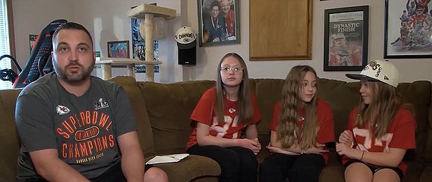 The ‘Taylor Swift effect’ is bringing Kansas City dad Michael Nigro and his daughters together.
Mandatory Credit:	KCTV via CNN Newsource