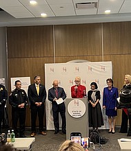 Tena Lundquist Faust, Mayor Whitmire, City Council Members Sallie Alcorn (At Large Position 5) and Mario Castillo (District H), Harris County Sheriff Ed Gonzalez, Harris County District Attorney Kim Ogg