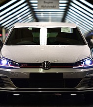A Volkswagen Golf GTI leaves the assembly line at a Volkswagen factory in 2018.
Mandatory Credit:	Alexander Koerner/Getty Images via CNN Newsource