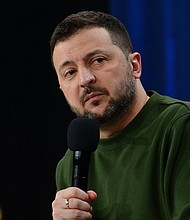 Ukrainian President Volodymr Zelensky speaks during a press conference at the Ukraine Year 2024 forum on February 25, 2024 in Kyiv, Ukraine.
Mandatory Credit:	SOPA Images/LightRocket/Getty Images via CNN Newsource