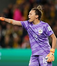 Goalkeeper Mackenzie Arnold appears in Australia's Women's World Cup match against Canada on July 31.
Mandatory Credit:	Cameron Spencer/Getty Images via CNN Newsourc