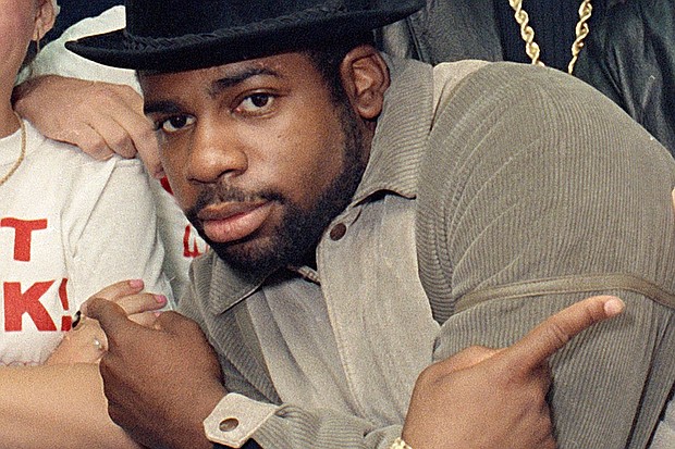 File image of Run-D.M.C.'s Jason Mizell, Jam-Master Jay, posing with teenagers gathered at New York's Madison Square Garden, October 7, 1986, in New York City
Mandatory Credit:	G. Paul Burnett/AP via CNN Newsource