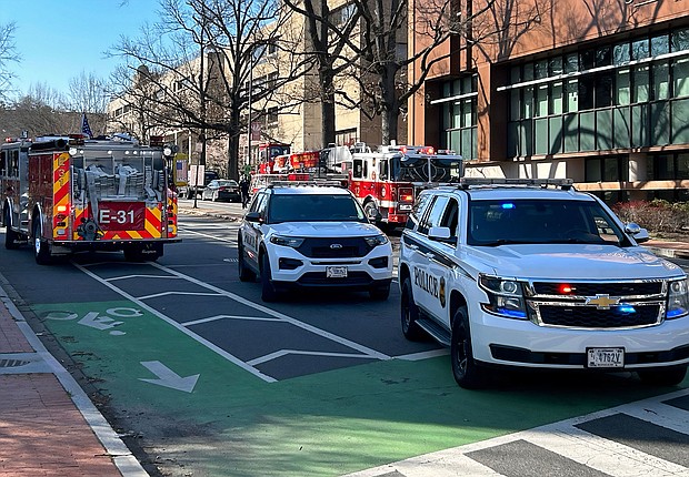 US Secret Service vehicles block access to a street leading to the Israeli Embassy in Washington, DC, on February 25, 2024.
Mandatory Credit:	Mandel Ngan/AFP/Getty Images via CNN Newsource