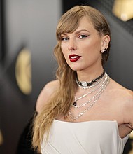 A photographer accuses Taylor Swift’s father of assault, and Swift is seen here, at the Grammy Awards in Los Angeles, California, on February 4, 2024.
Mandatory Credit:	Neilson Barnard/Getty Images via CNN Newsource
