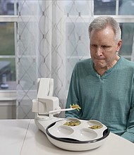 Mark, a Pennsylvania grandfather with ALS, is participating in a human trial with Synchron and is one of the first patients to be implanted with a brain-computer interface with the company.
Mandatory Credit:	CNN via CNN Newsource