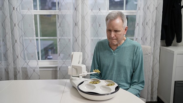 Mark, a Pennsylvania grandfather with ALS, is participating in a human trial with Synchron and is one of the first patients to be implanted with a brain-computer interface with the company.
Mandatory Credit:	CNN via CNN Newsource